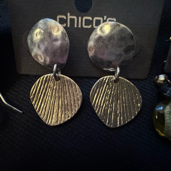 NWT BUNDLE Chico's J Jill Gold & Silver Earrings 4 pairs Pierced ears MSRP $109 - Picture 9 of 16